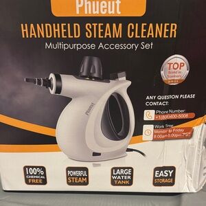 Gray Handheld Steam Cleaner